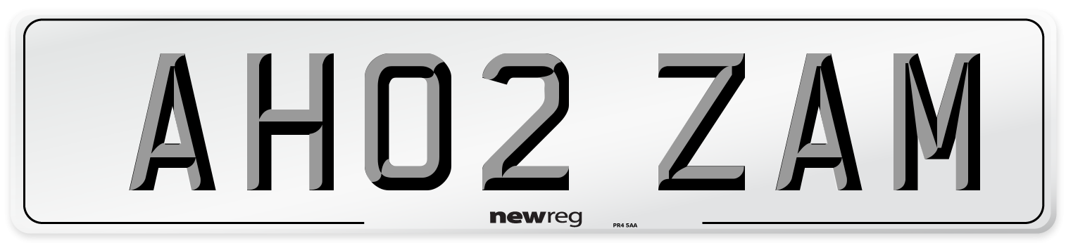 AH02 ZAM Number Plate from New Reg